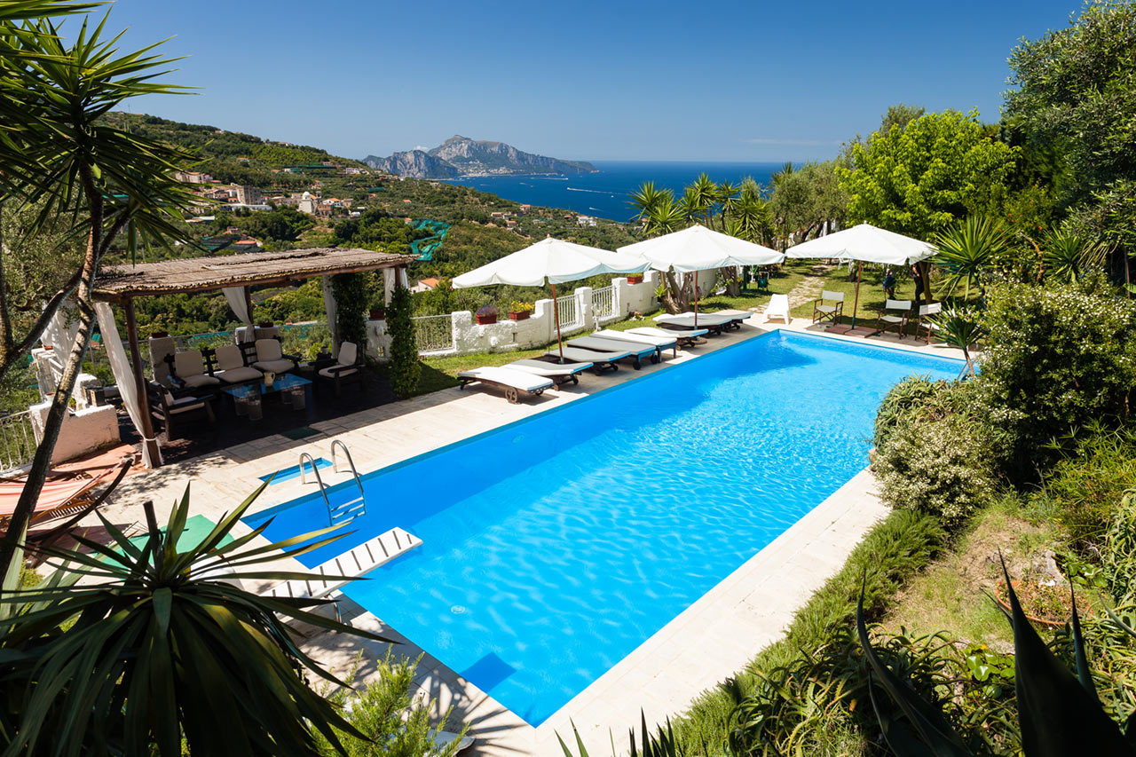 Giardino con piscina - Villa Sole di Capri - Massa Lubrense